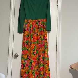 Floral Green Maxi Dress